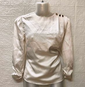 Satin White Top/ Tops &amp; Dresses For Rs.99 Only