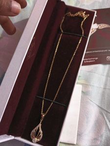 Elegant Gold Necklace 925 silver
