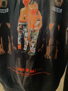 Graphic Print Black Hoodie