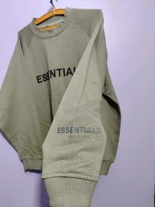 Essentials fear of God Olive Green Sweatshirt