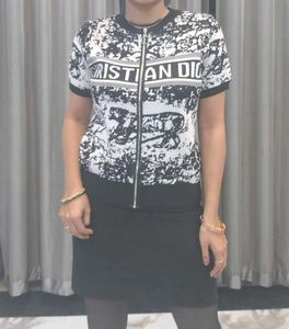 Christian Dior Black/White Top