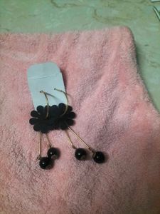 Purple Ball Drop Earrings