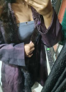 Reversible Faux Fur Trim Jacket