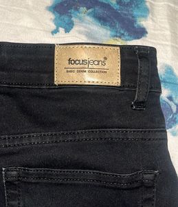 Black Denim Ankle Length Jeans