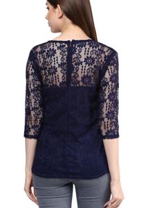 Mayra Women’s Navy Net Top