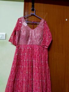 New Pink Embellished gown