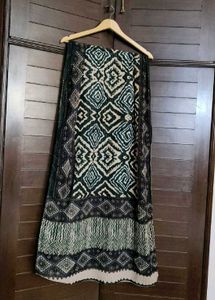 Women Green Partywear Zari Embroidery Suit Set