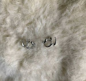 Abstract Silver Earring