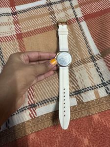 White Colour Silver Fastrack Watch