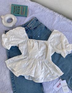 Savana Ruffle Top With Back Bow