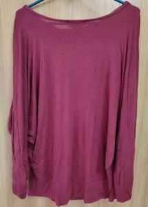 ✨LAYERD Burgundy off-the-shoulder top✨