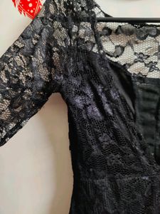 Brand New Black Lace Bodycon Black Short Dress