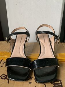 Black Square Toe Heels