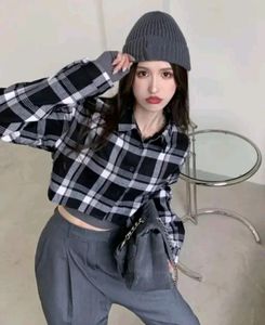 Checkered Crop Shirt For Women