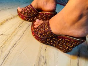 Embroidery Bridal Footwear ❤️