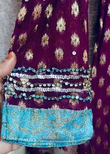 Purple Embellished Kurta Sets