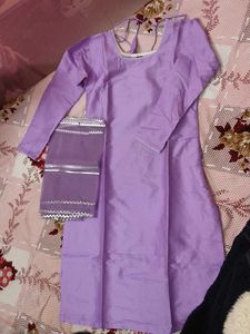 Elegant Lavender Kurta Dupatta Set