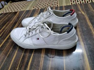 White  Tommy Shoes Leather Heavy  Quality