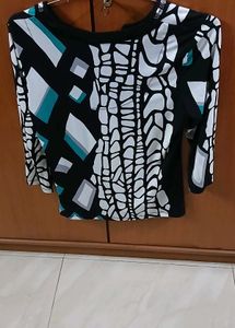 Patterned Embellished Top - M Size