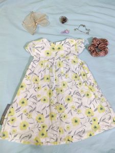 Korean Floral Dress For Kids
