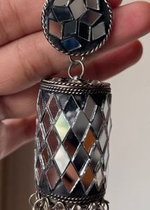 Heavy Mirror Work Jhumka Earrings