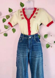 Women High Rise Bootcut Flared Denim Jeans ✨