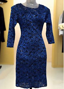 Pintrest Glitter Stunning Blue Lace Dress