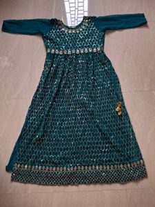 Blue~Green 3piece kurta set(Size~L)
