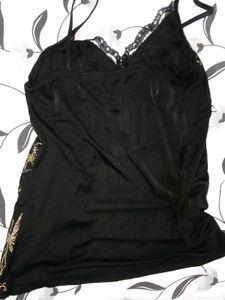 Vintage Black Butterfly Cami
