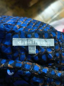 I. Blue Printed Dress