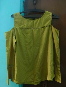 Olive Cold Shoulder Top