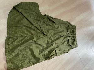 Olive Green Cargo Maxi Skirt