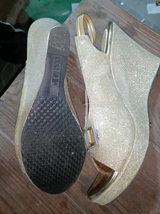 Sparkling Gold Slingback Heels