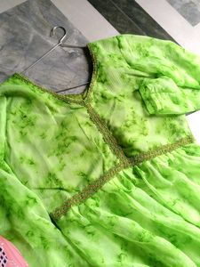 Green Stitched Sample Designer Suit