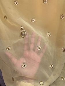 Yellow Sequin Saree