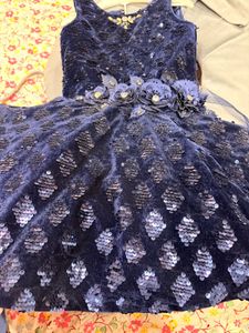 Sparkly Blue Girls Dress