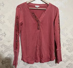 Sundance Embroidered Long Sleeve Top