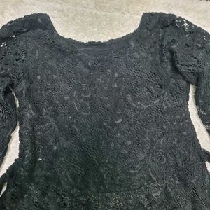 Elegant Goth Black Lace Gown 🖤!