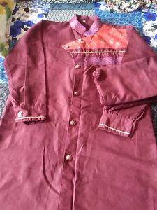 Brown Kurta Pajama Set For Traditional Occassions.