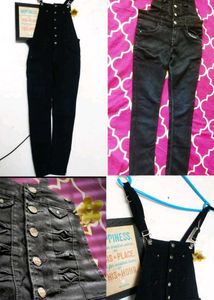 Trendy Black Denim Overall Jumpsuit!!!🫶