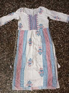 White Printed Cotton Pajama Set
