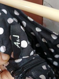 Polka Dot Cold Shoulder Dress