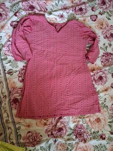 Pink Printed Kurti