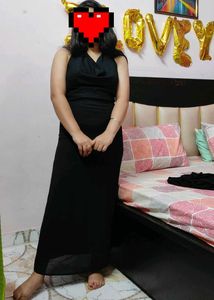 Cowl Neck Black Dress