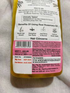 Soulflower Rosemary Lavender Hair Oil