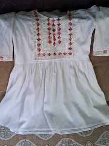 Embroidered White Top