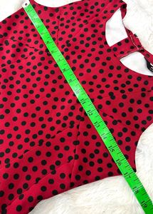 Red Polka Dot Fit &amp; Flare Dress