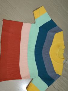 Rainbow Knitted Top