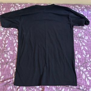 Black printed graphic oversized tshirt