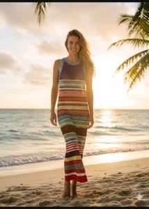 Striped Knit Maxi Dress